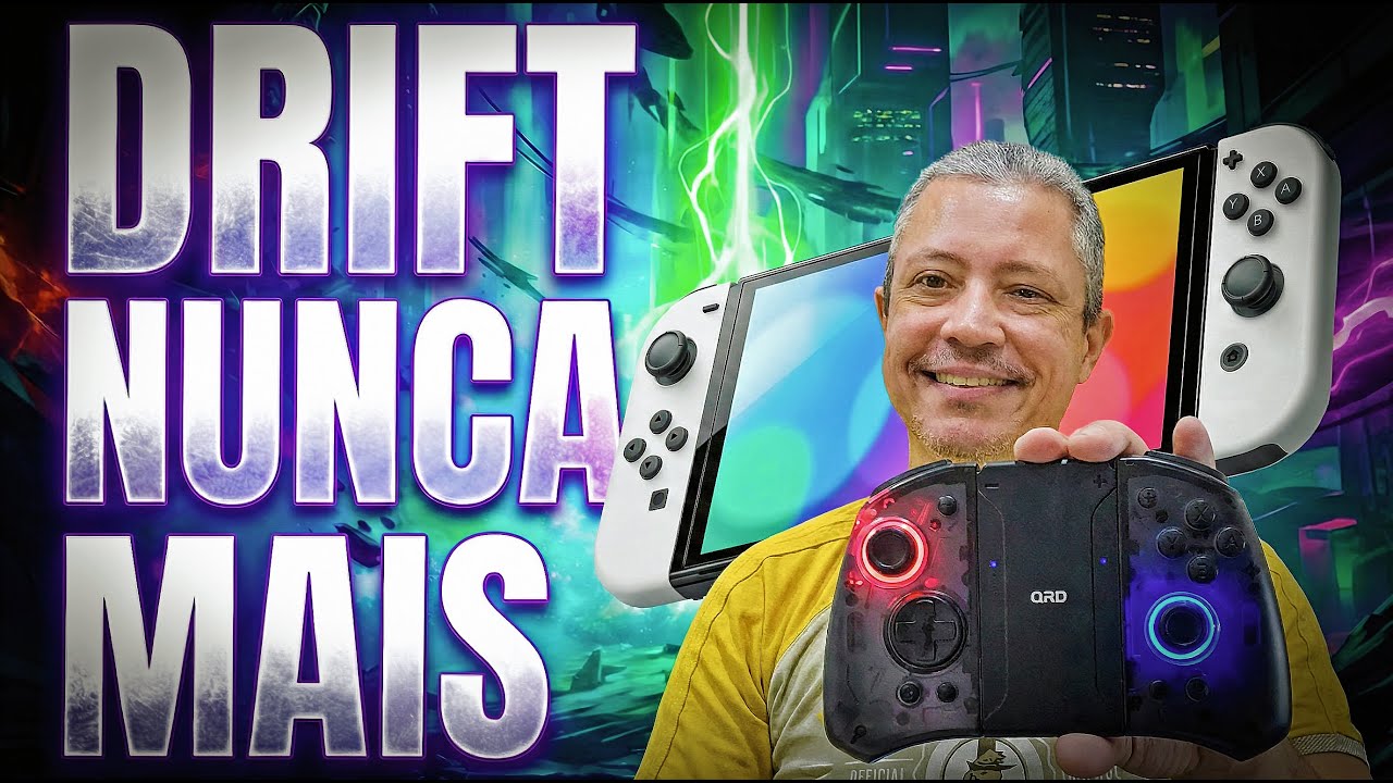 Testei o MELHOR Controle Alternativo para Nintendo Switch, ANTI DRIFT Hall Effect - QRD Stellar T5 😱