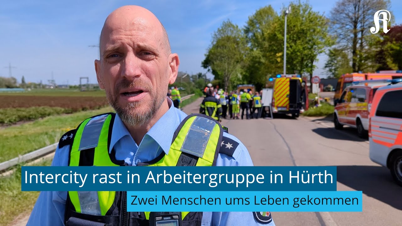 Intercity rast in Arbeitergruppe in Hürth – zwei Tote