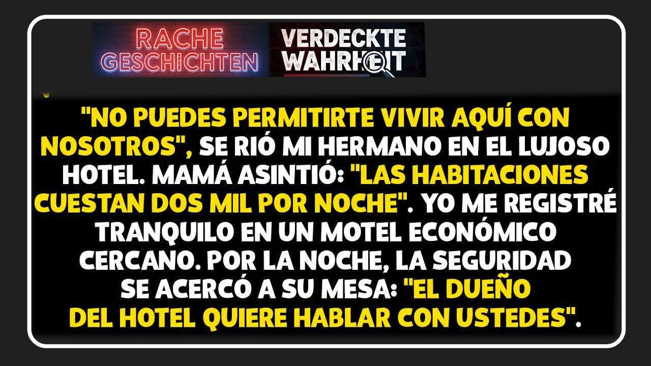 Mi hermano dijo： ＂No puedes pagar este hotel＂ en su boda, luego se acercó la seguridad