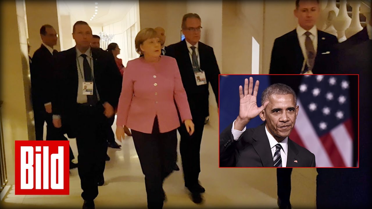 Merkel trifft Barack Obama im Adlon - Die Ankunft