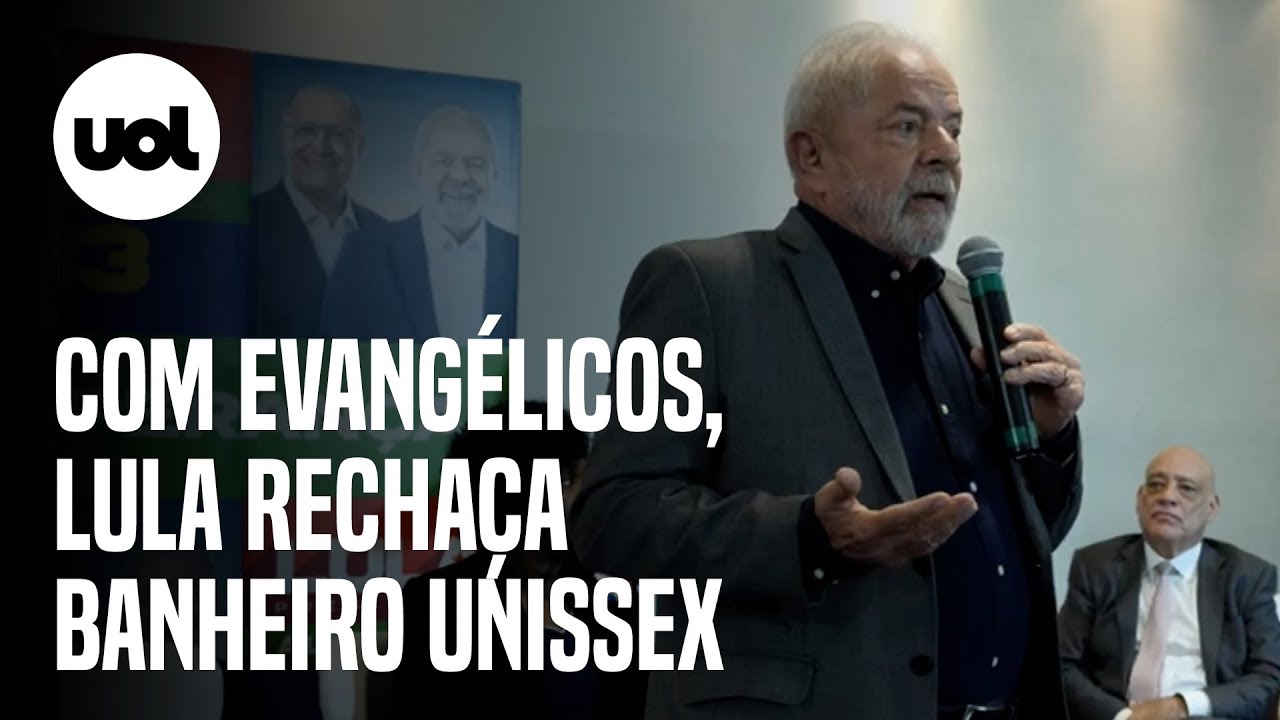 Lula diz a evangélicos que é contra banheiro unissex: 'Só pode ter saído da cabeça do satanás’