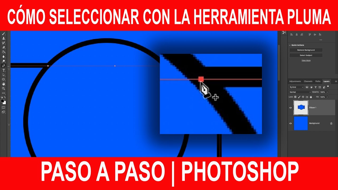 ¿Cómo Seleccionar con la Herramienta Pluma? | Paso A Paso | Abobe Photoshop