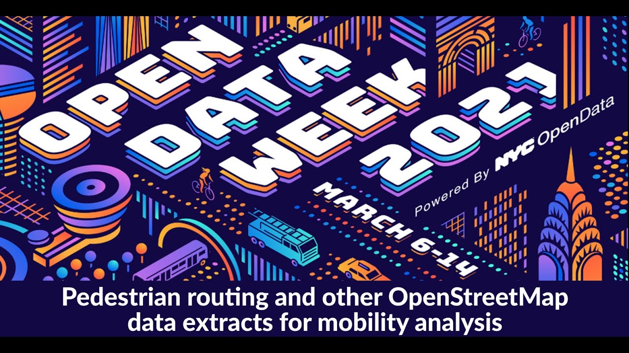 Pedestrian routing and other OpenStreetMap data extracts for mobility analysis
