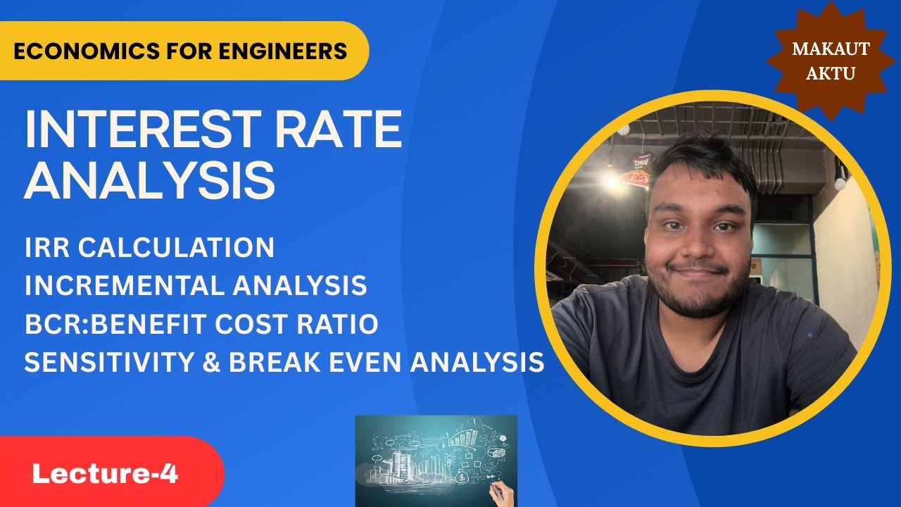 IRR Calculation, BCR, Incremental Analysis & Break Even Analysis #makaut