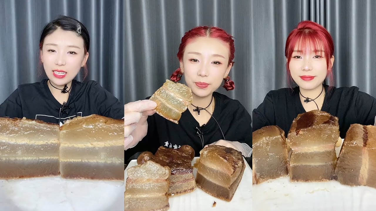 【Mukbang】Greasy and fatty cured pork🥩🧄#asmr#yummy