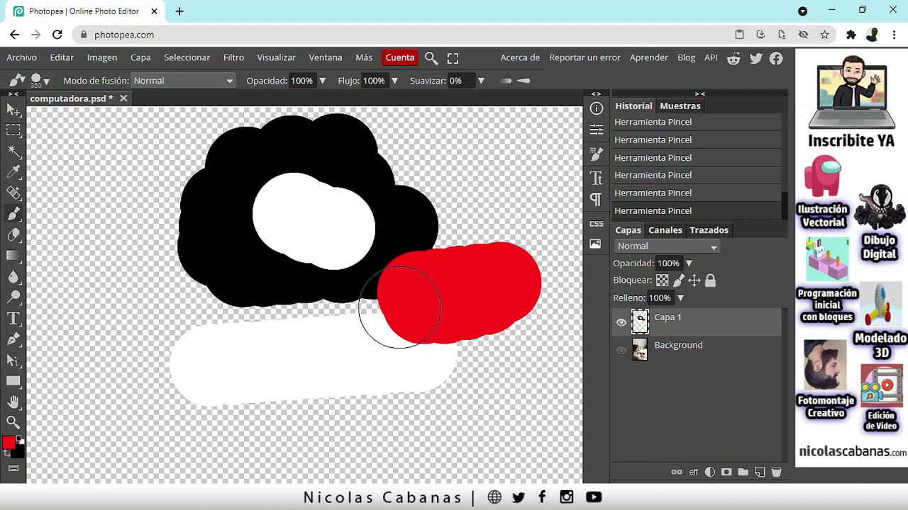 Como usar Photopea para hacer fotomontajes [Clase 3A ] | Como usar las máscaras en Photopea
