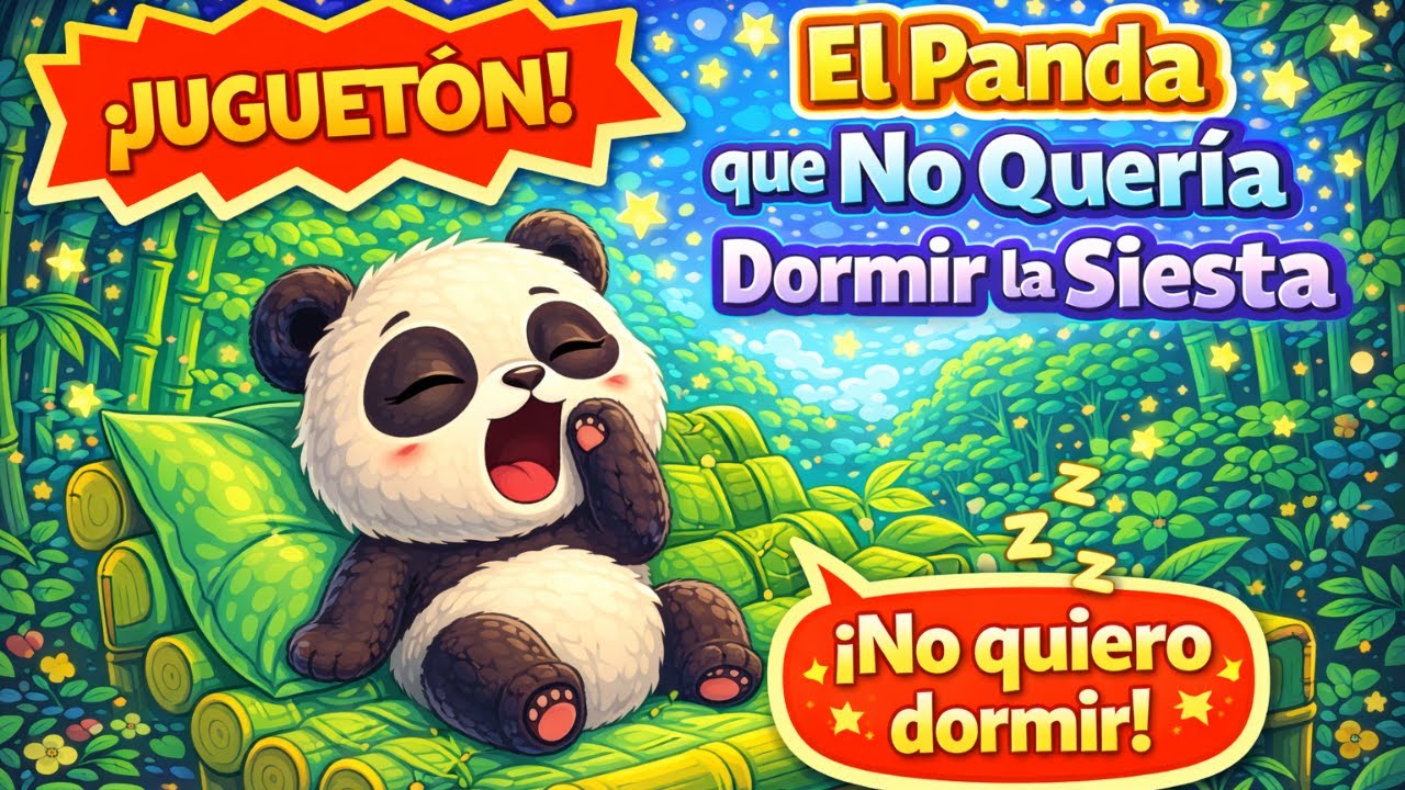 👉 El Panda que No Quería Dormir la Siesta 🐼💤 | Cuento Infantil