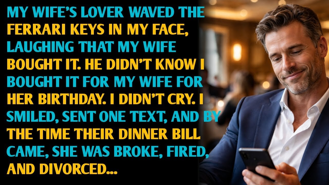 MY WIFE'S LOVER WAVED THE FERRARI KEYS IN MY FACE, LAUGHING THAT MY WIFE BOUGHT IT....