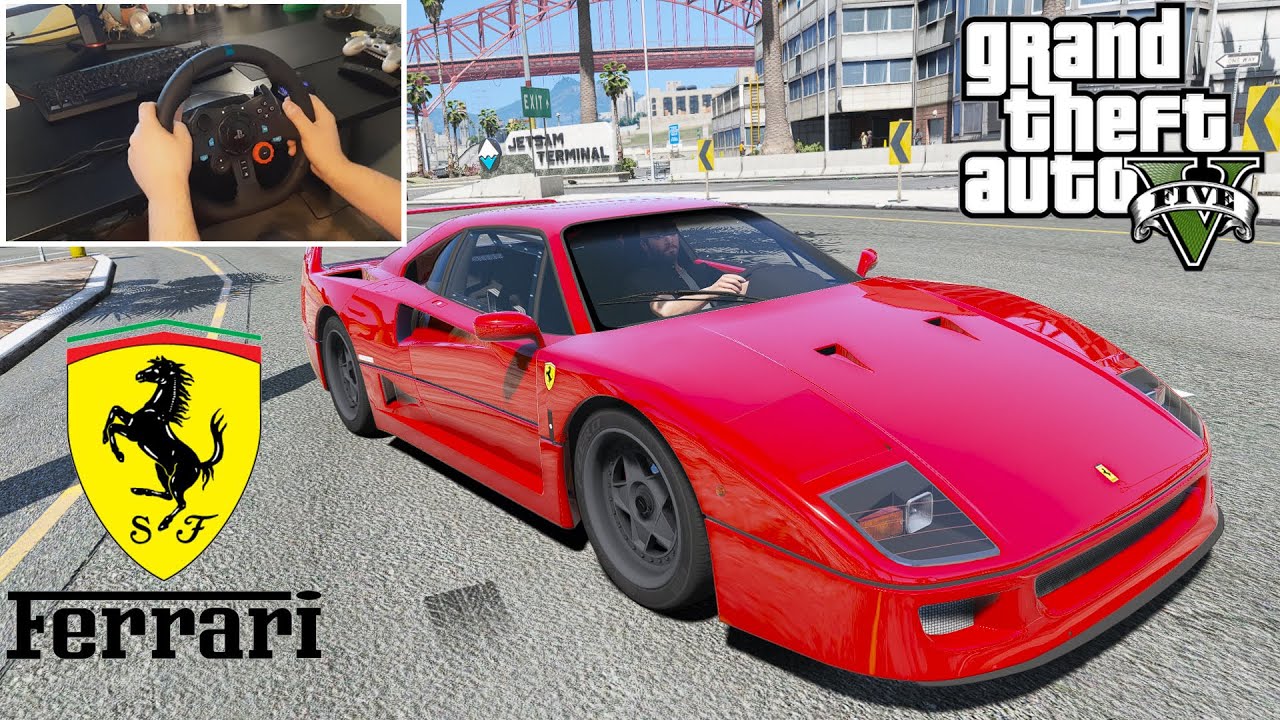 GTA 5 - FERRARI F40 / Steering Wheel Gameplay