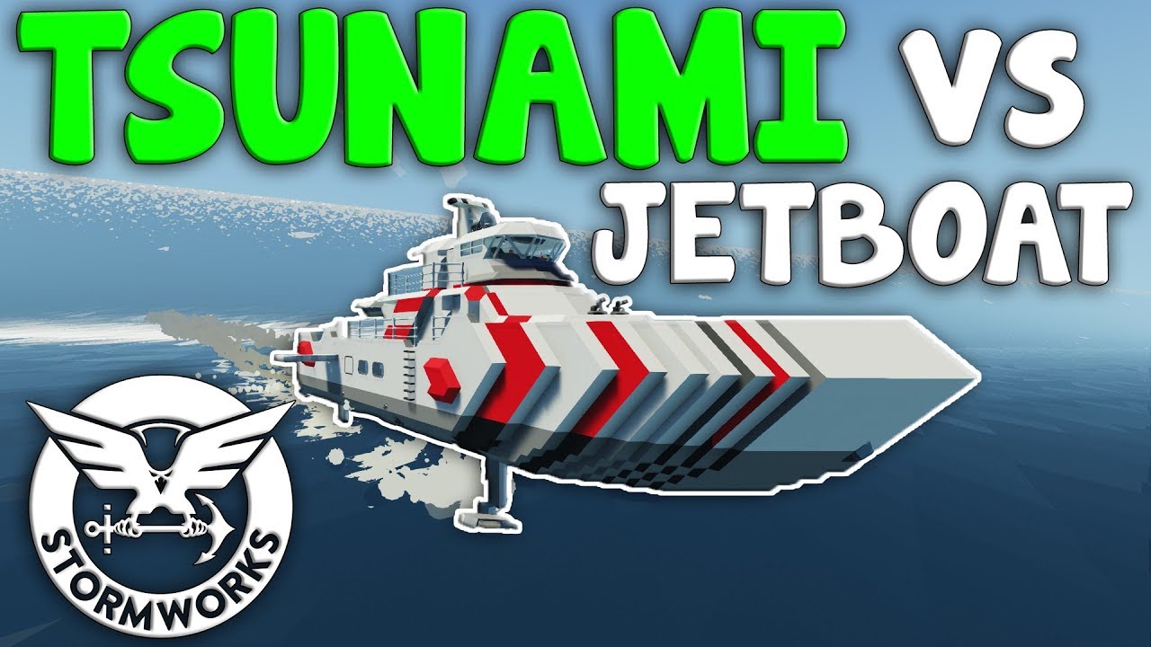 FASTEST BOAT VS TSUNAMI  -  Stormworks: Build and Rescue