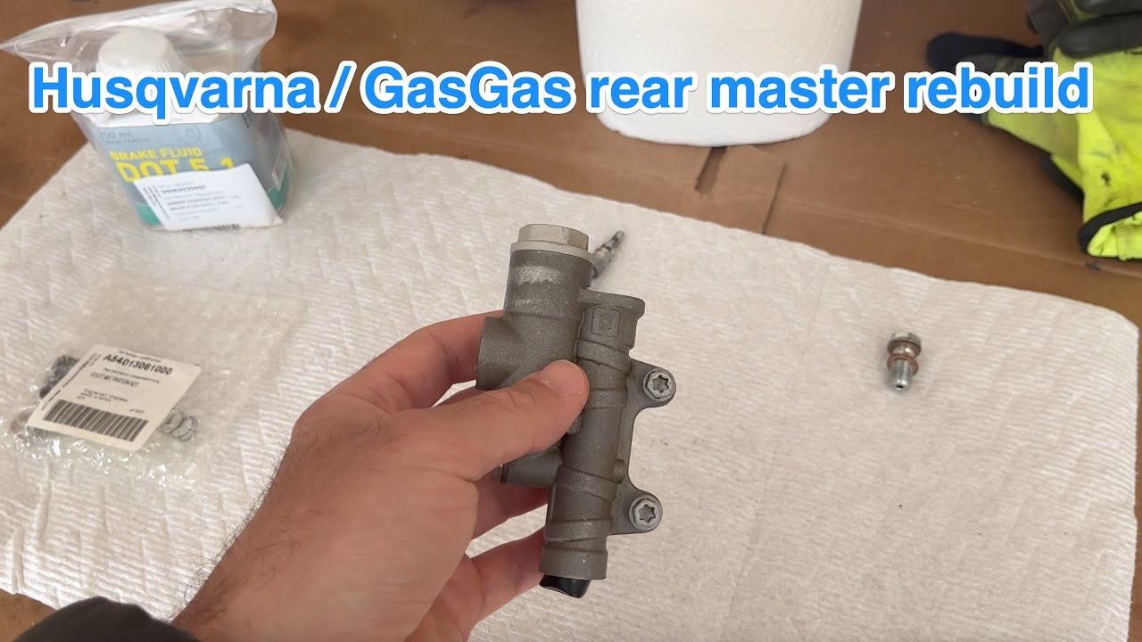Husqvarna and GasGas rear brake master cylinder rebuild - Braktec