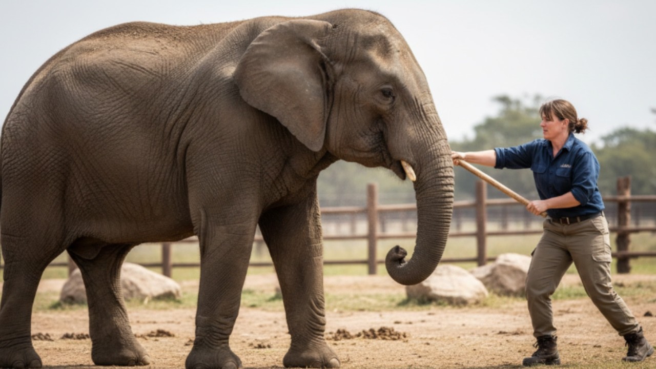 Un éléphant se fait gifler par son soigneur – Ce qu’il fait ensuite laisse tout le monde sans voix !