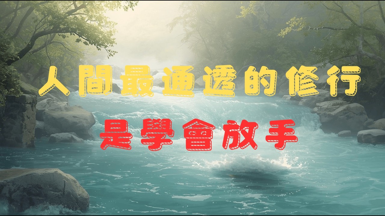 人間最通透的修行，是學會放手 | 痛了就放下吧 | #修行  #佛法 #佛學 #人生感悟 #感情 #情感 #正能量 #能量療愈