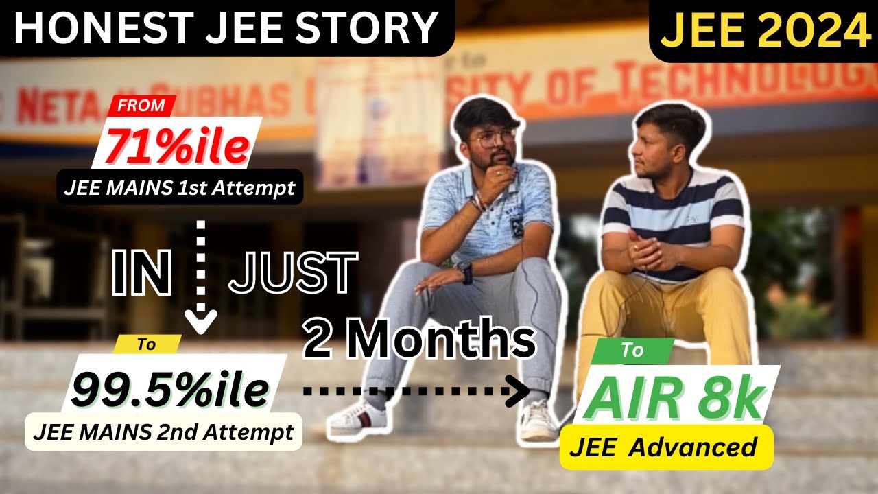 Honest JEE story | From 60/300 to 227/300 in #jeemains to AIR 8k in #jeeadvanced ft. Aaditya Aryan