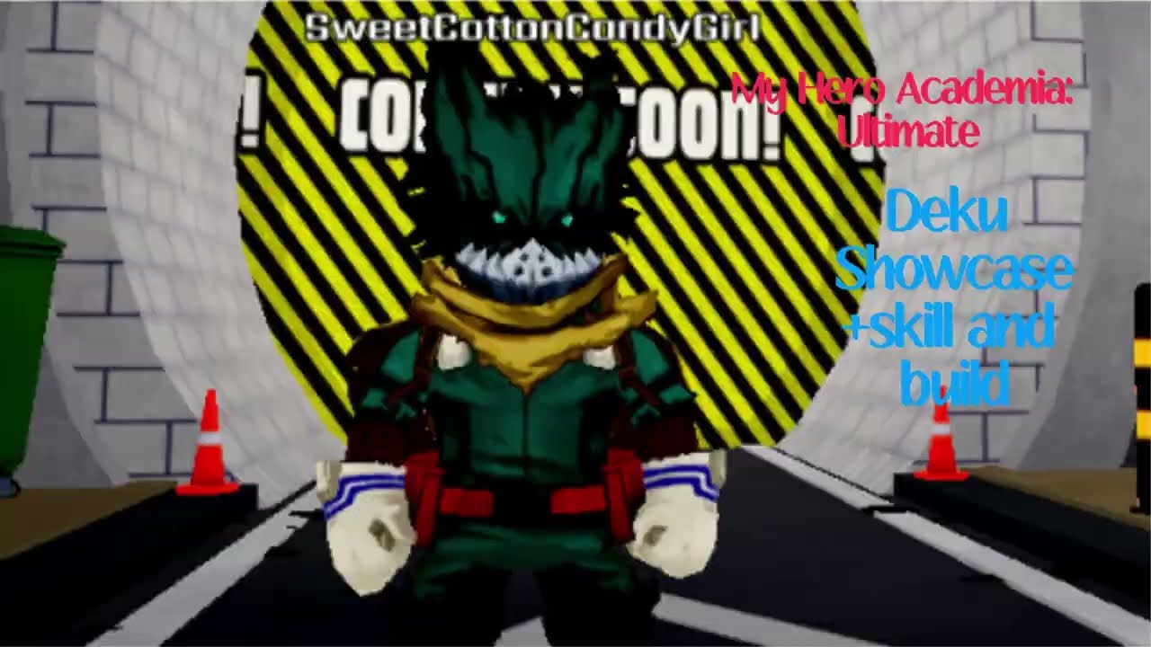 Roblox My Hero Academia: Ultimate Deku Showcase + skill and combo explain and build peek