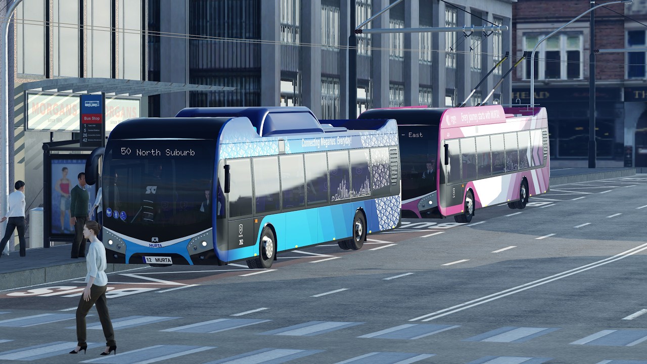 MEGARIUS CITY BUS(MURTA) / Route 7 / First person view ride / Transport Fever 2