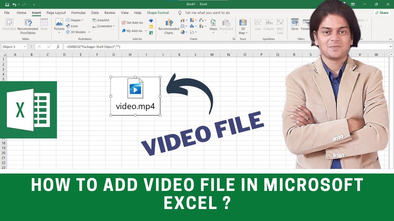 Jak dodać plik wideo w programie Microsoft Excel? | Czy mogę dodać plik wideo do programu Excel?
