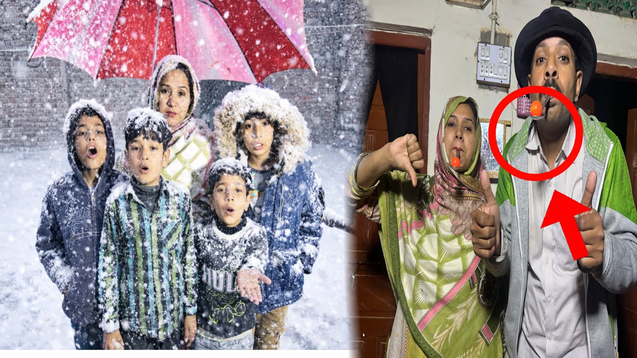 Snowfall Ho Gai 😱Yah Kaisa Challenge Kar Liya🤪Kon Jeeta??@MamuFamily 