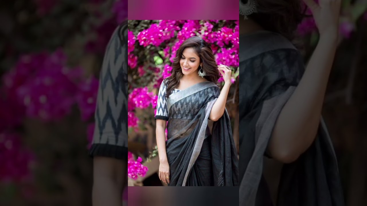 linen saree blouse designs 