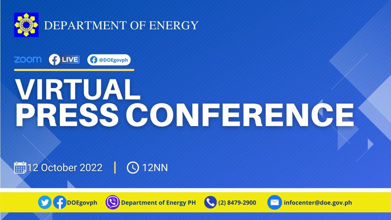 DOE Virtual Press Conference with Secretary Raphael P.M. Lotilla today, Wednesday, 12 October 2022