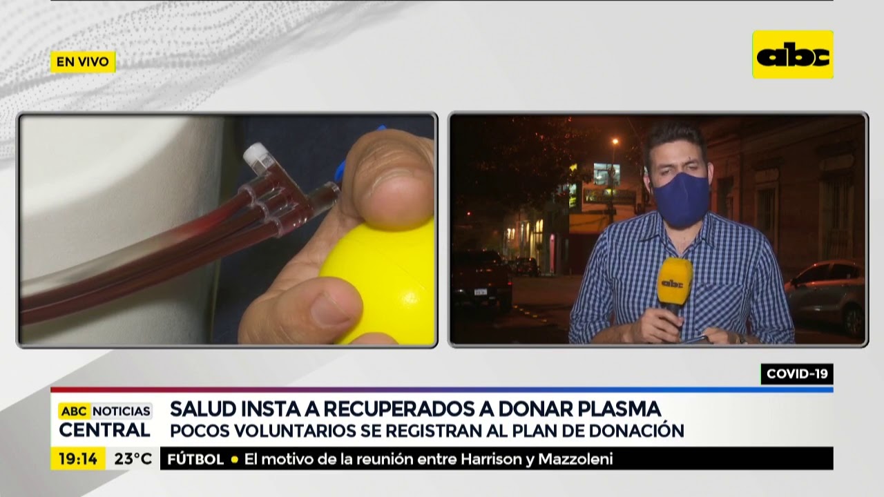 Salud insta a recuperados a donar plasma