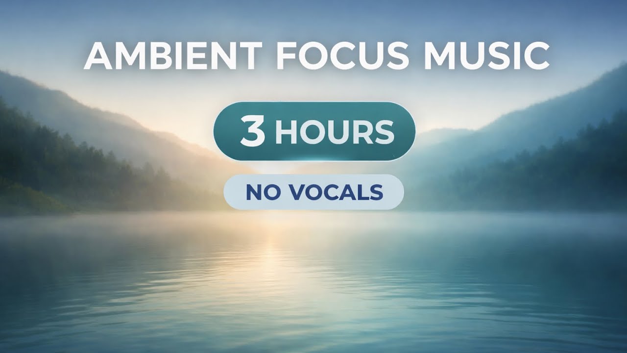 🎧 Ambient Focus Music – 3 Hours of Calm Work (No Vocals)