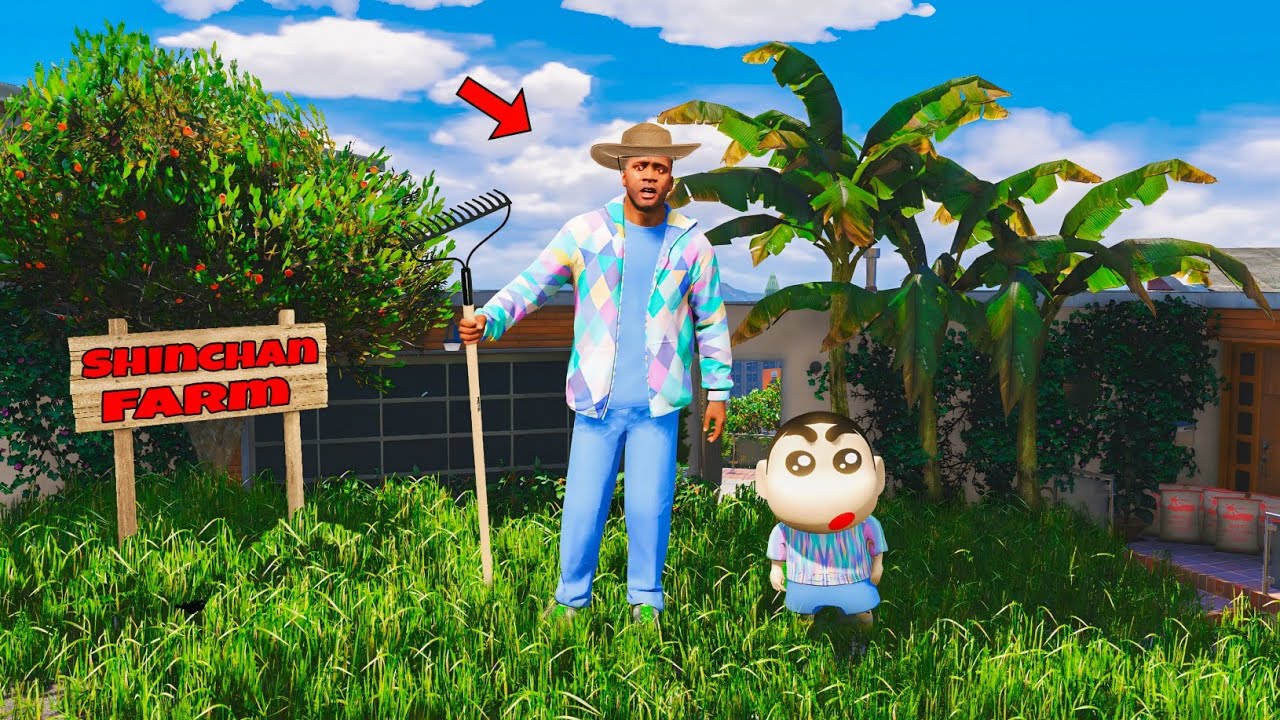 Shinchan & Franklin Build Own Farm In GTA 5