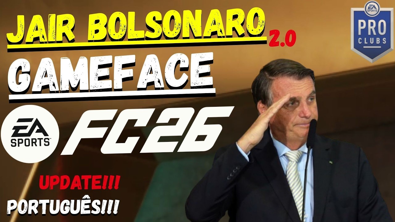Como Criar o Jair Bolsonaro (Versão 2.0) no EA FC 26 | Game Face | Pro Clubs | Modo Carreira #110