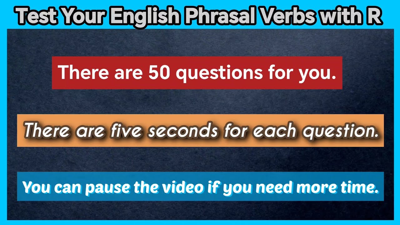 Test Your English Phrasal Verbs with R