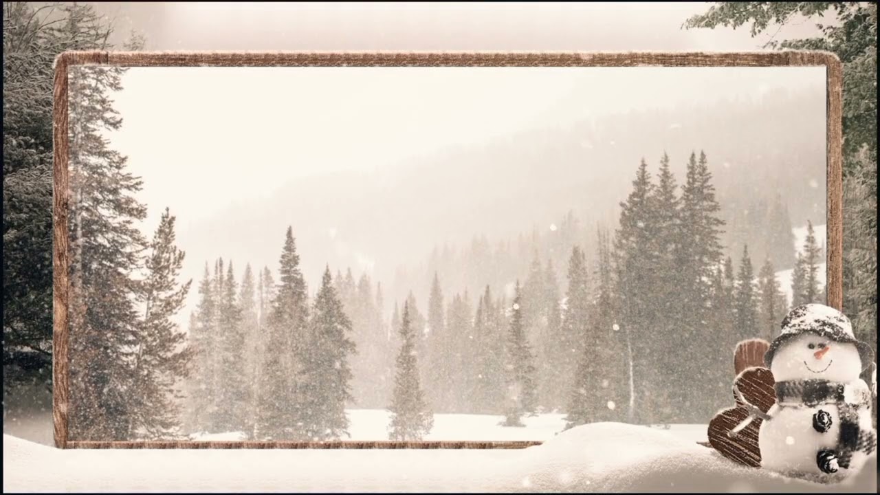 Snowy Forest Background ❄️ | Cozy Winter Decoration with Falling Snow (No Music)