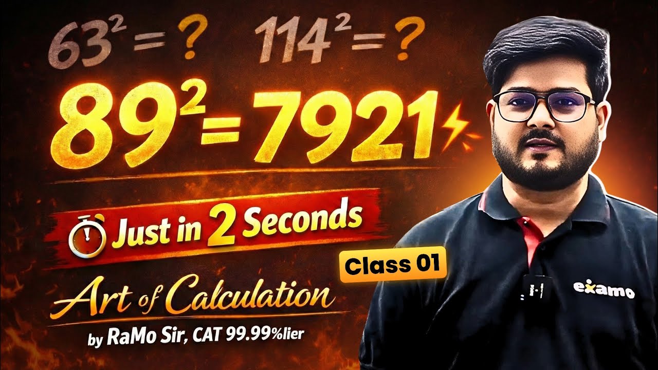 Square Calculation Tricks in 2 Seconds | SSC CGL 2026 Art of Calculation @ExamoSSC