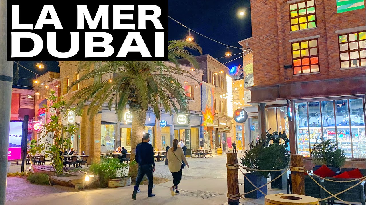 LA MER Dubai Complete Night Walk | 4K | Dubai Tourist Attraction