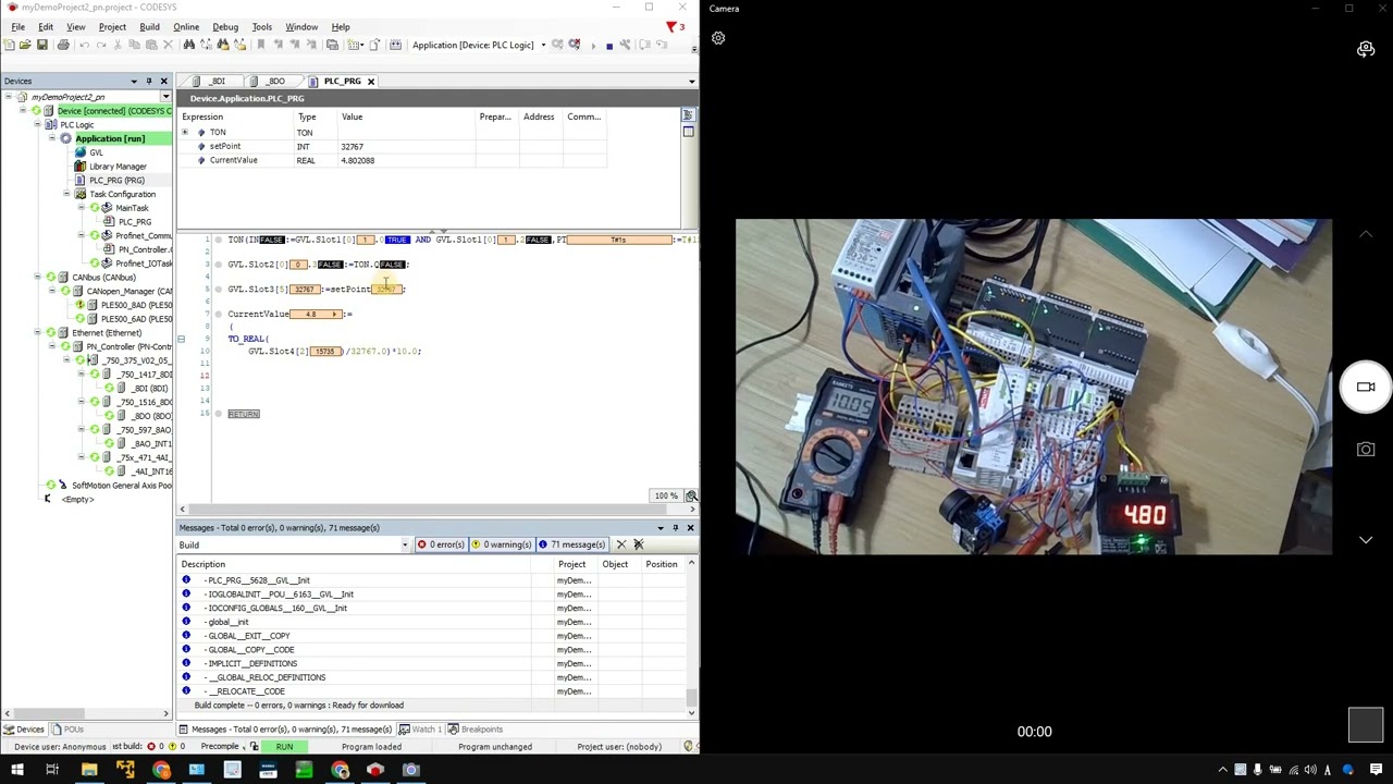 Wago.750-375 Profinet Coupler with PixSys Codessy CPU Operation Status