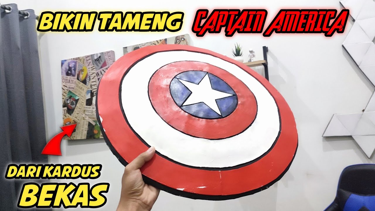 BIKIN TAMENG CAPTAIN AMERICA DARI KARDUS BEKAS || LANGSUNG BISA NEMPEL TANGAN ???