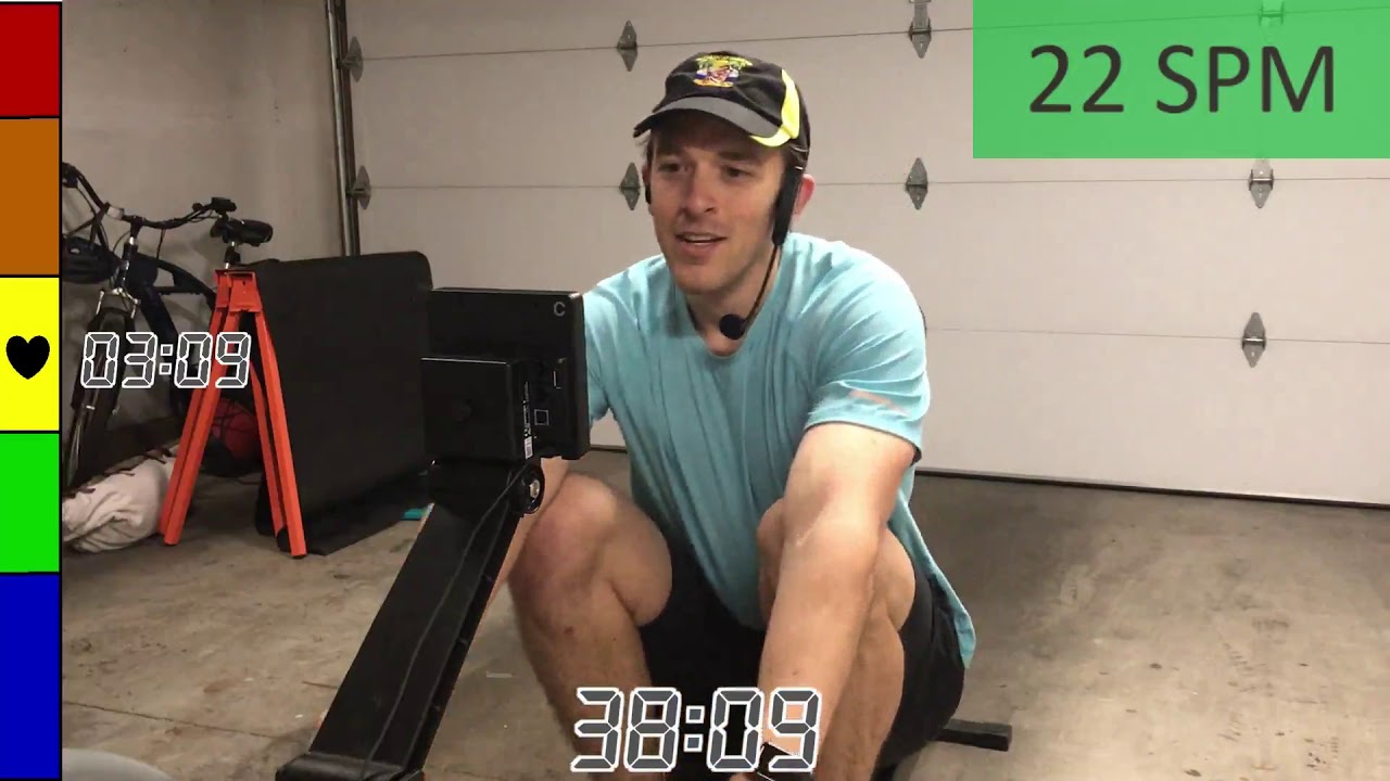 Rowing Workout #3 - Recovery/Endurance - 45 min continuous, Heart rate 
