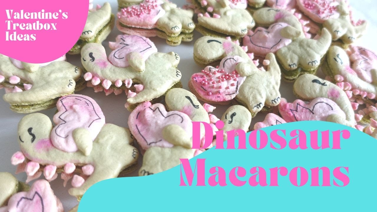 How to Make Valentine Dinosaur Macarons | Tips for Shaped Macarons | Valentine's Treat Box Ideas