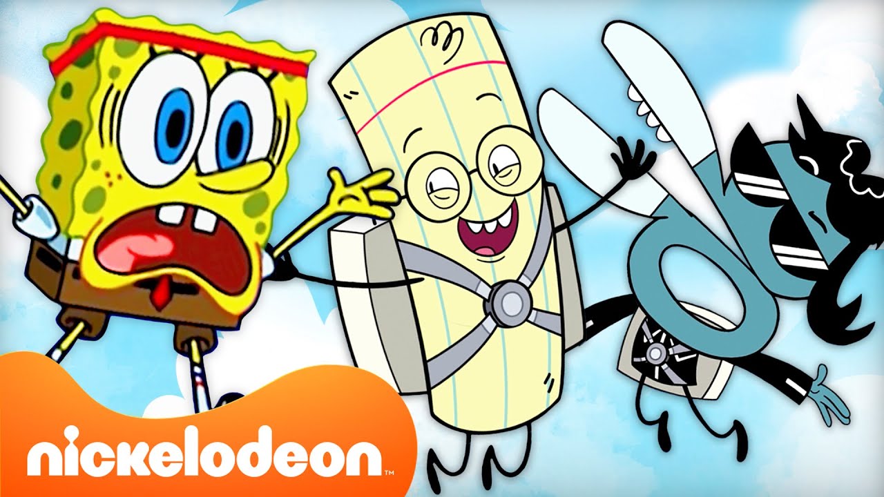 SpongeBob | Momen Aksi 40 MENIT dari SpongeBob + Gunting Kertas Batu 💥 | Nickelodeon Bahasa
