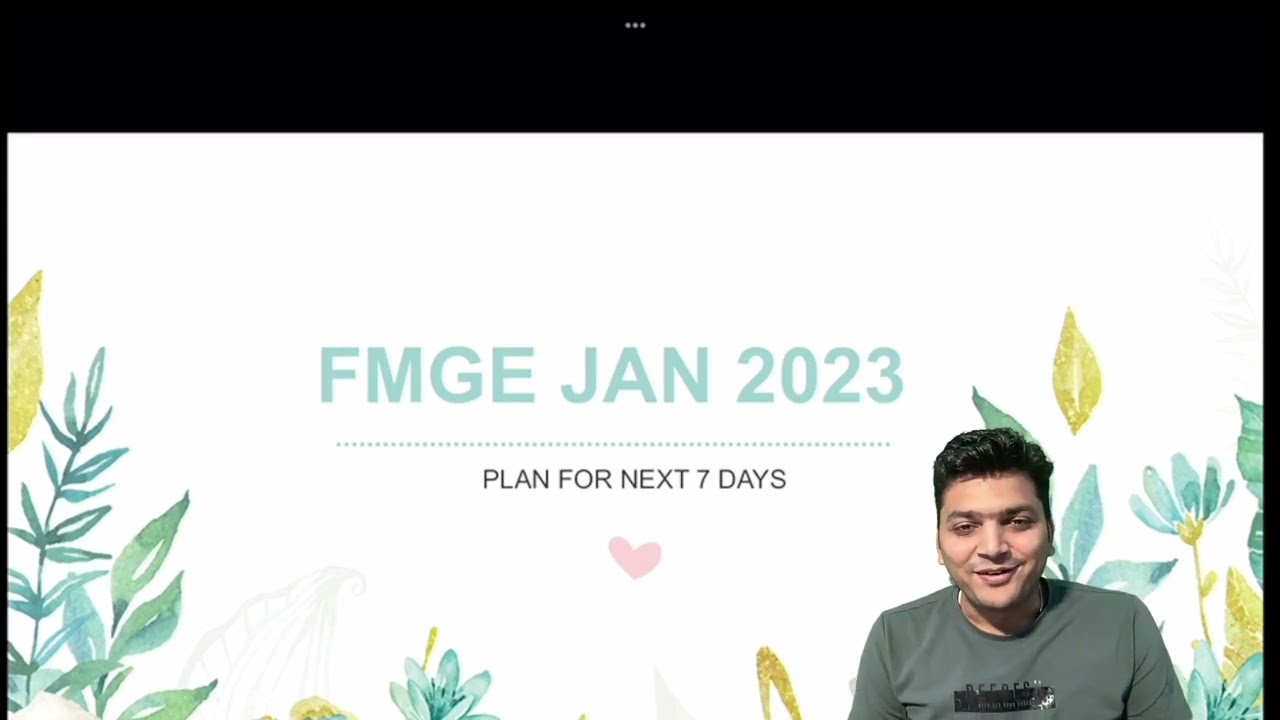 Topic: FMGE JAN 2023 