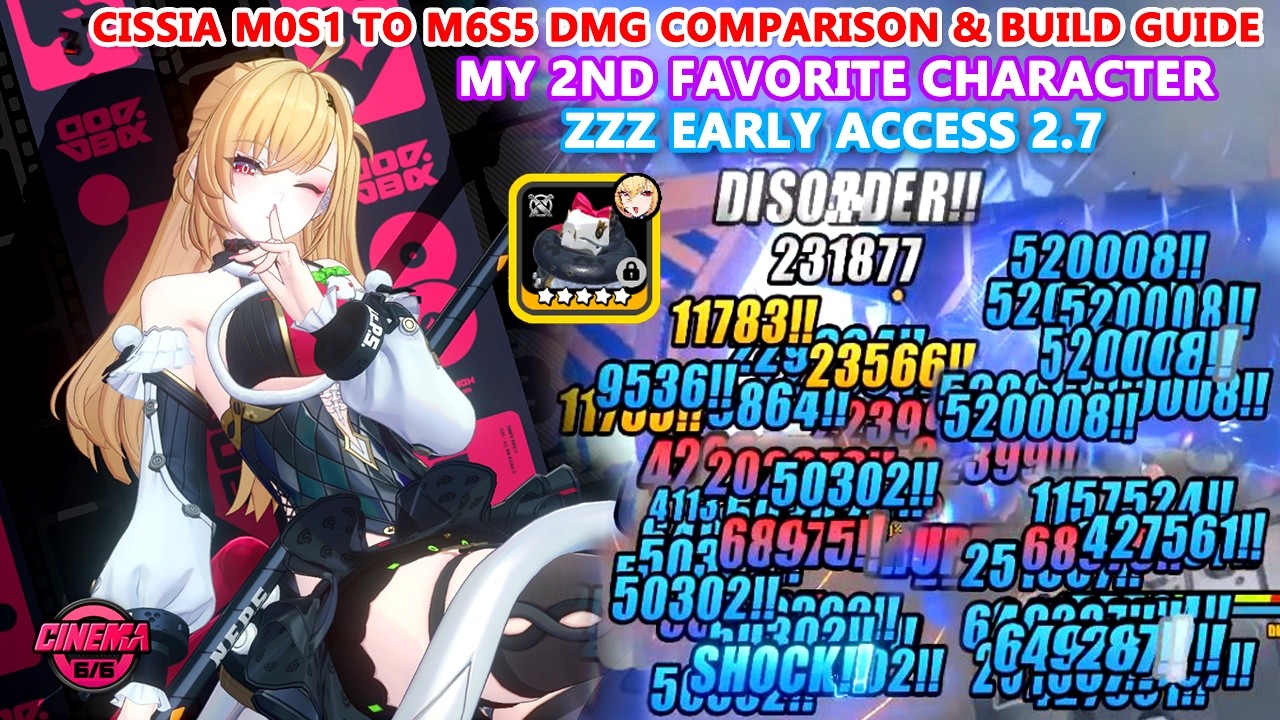 Cissia M0S1 to M6S5 DMG Comparison & Build Guide : My 2nd Favorite Character | ZZZ Early Access 2.7