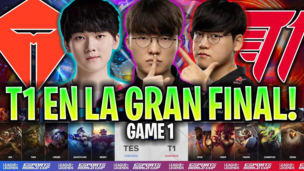 FAKER COMIENZA LA GRAN FINAL DE LA EWC! - TES vs T1 Game 1 FINAL EWC 2024 en Español