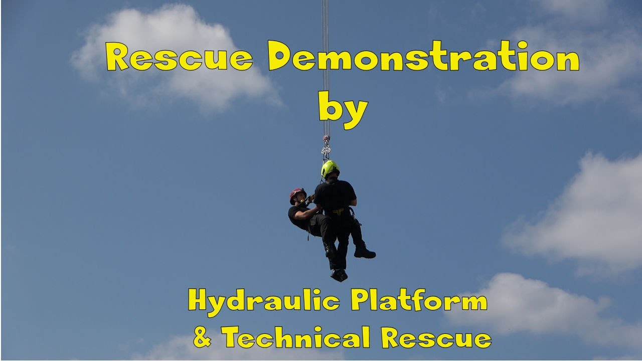 Oldbury Fire Station Open Day -- Rescue Demonstration by Hydraulic Platform & Technical Rescue