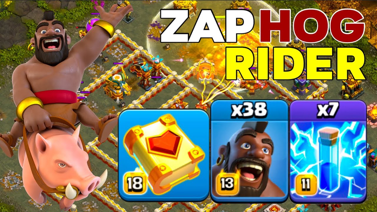 Mass Hog Power: TH16 Zap Hog Rider Crushing Legend League Attacks! Clash of Clans