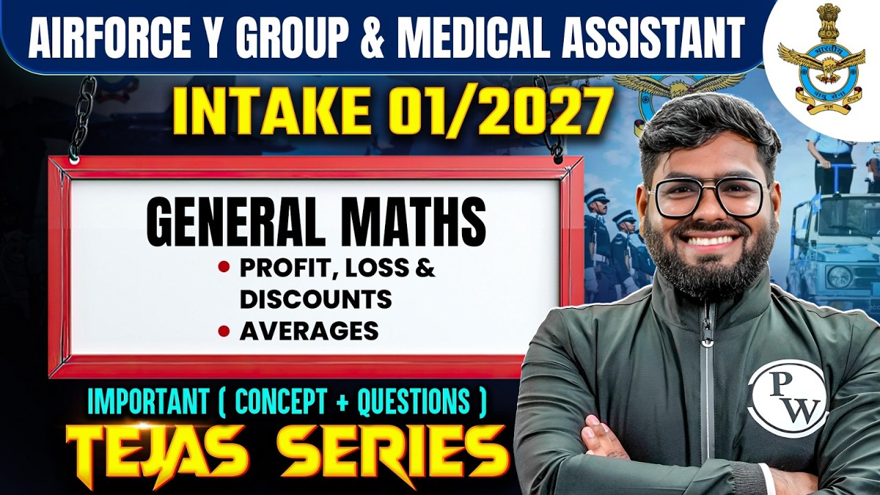 Airforce General Maths Y Group & Medical Assistant | Profit, Loss & Discounts, Averages