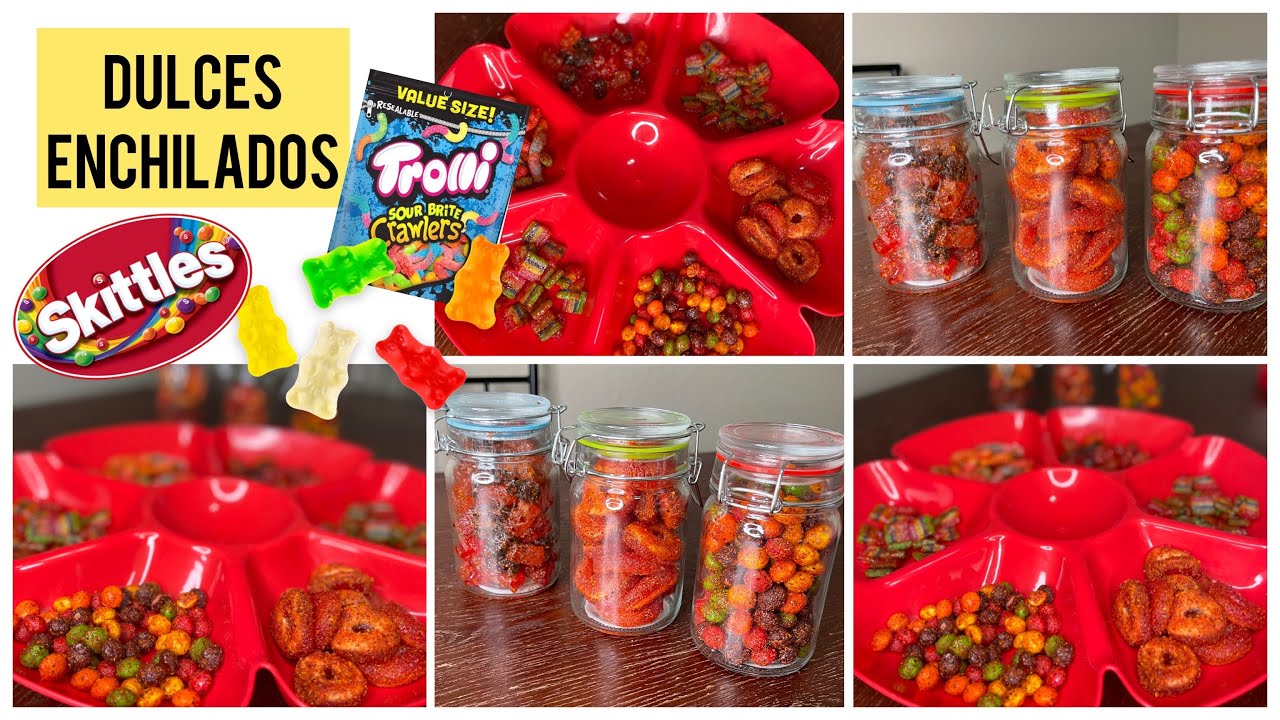 DULCES ENCHILADOS | SKITTLES, PANDITAS, GUSANITOS!! 😋