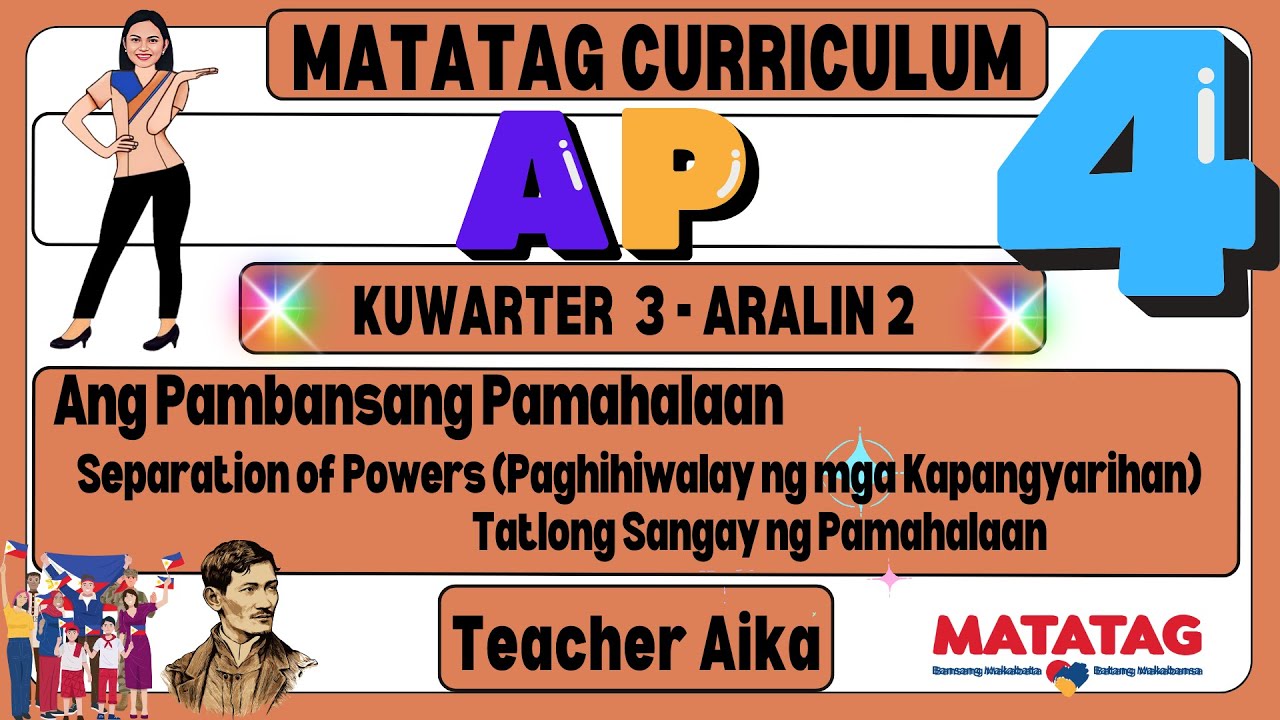 MATATAG AP 4 Grade 4 Kuwarter 3 Aralin 2 Ang Pambansang Pamahalaan