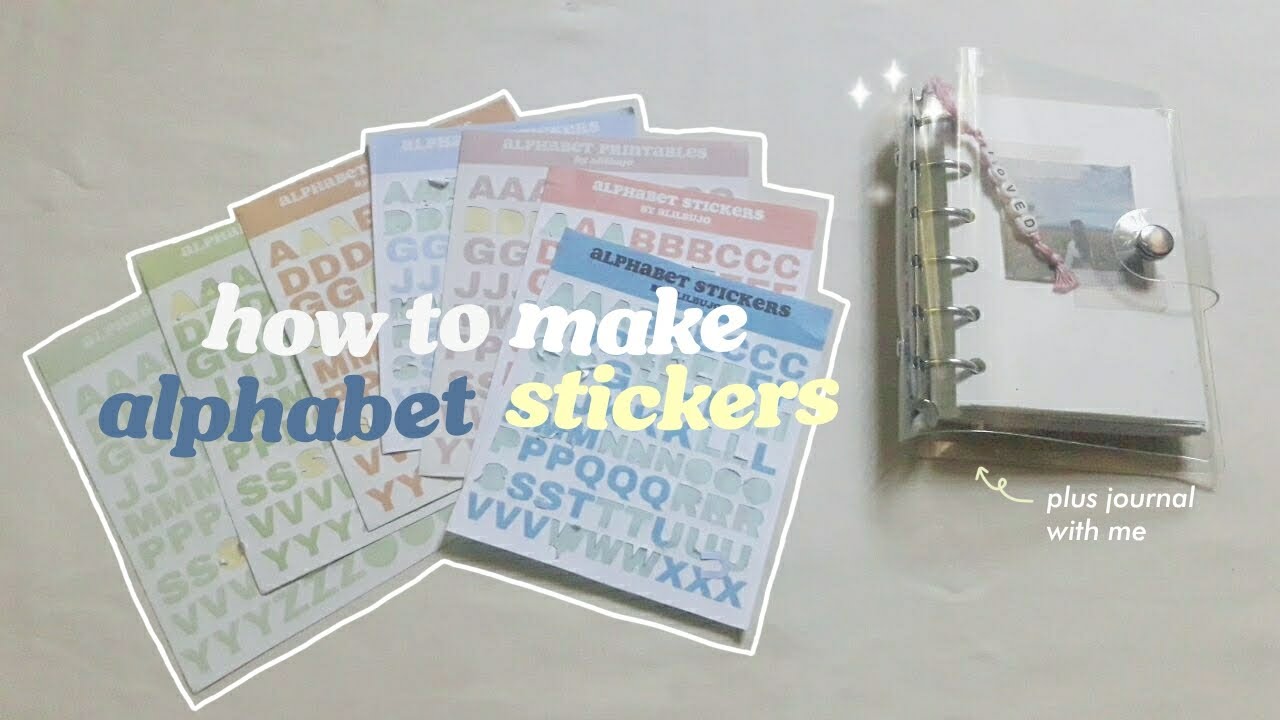 ☃️ how to make alphabet sticker printables + journal with me 🐶