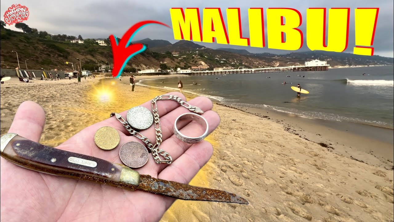 All Roads Lead to MALIBU!! | Beach Metal Detecting Roadtrip Day 2!
