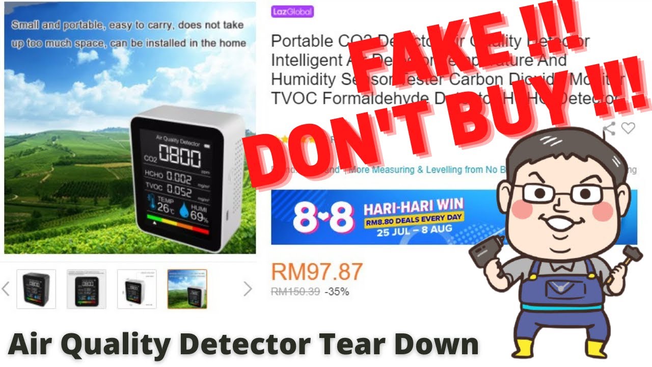 Fake CO2 Meter - Teardown on ZN-2CO1 Air Quality Detector