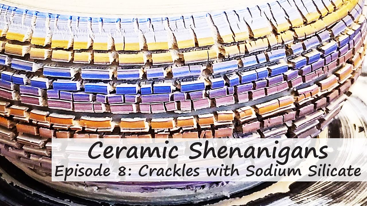 How to Make Crackle Textures on Pottery with Sodium Silicate - Ceramic Shenanigans Episode 8
