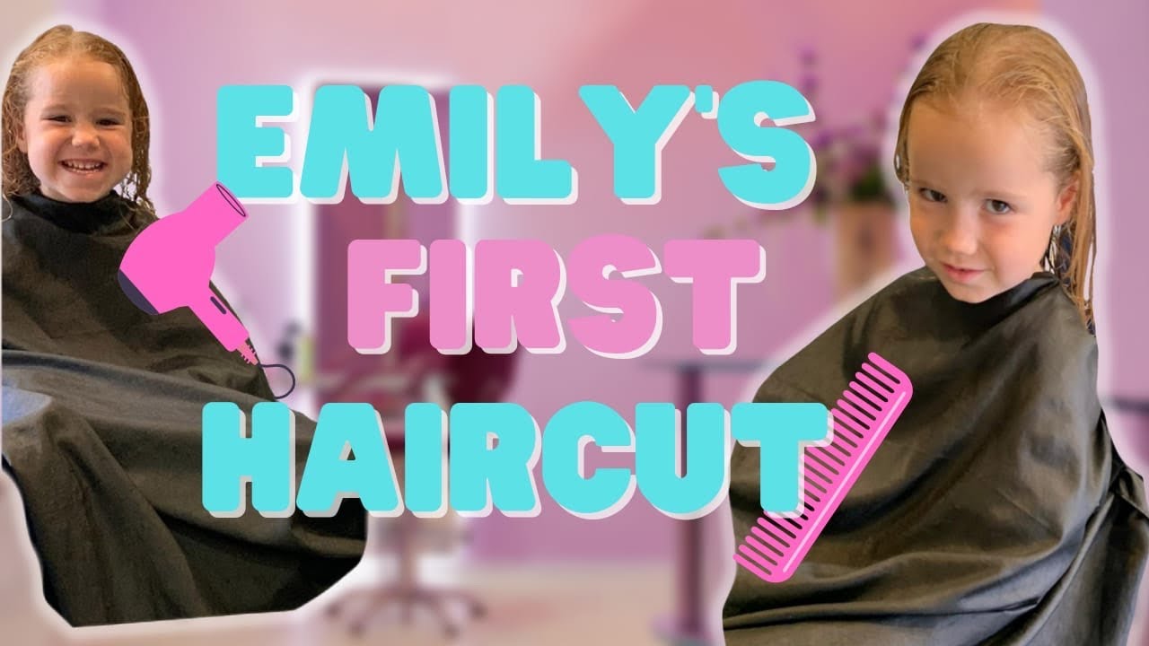 Emily’s first hair cut *cute reaction*